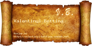 Valentinyi Bettina névjegykártya